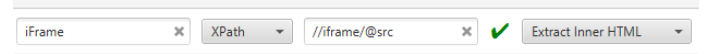 Screaming Frog screenshot extracting iFrames. 